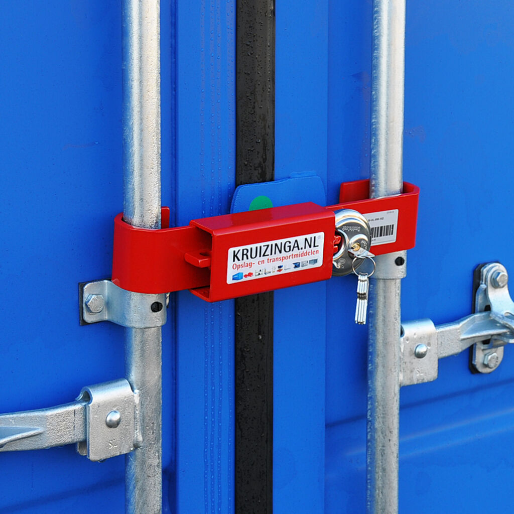 Sicherheitszubehoer-containerschloesser schloss für transporter montiert  auf anhängerkupplung