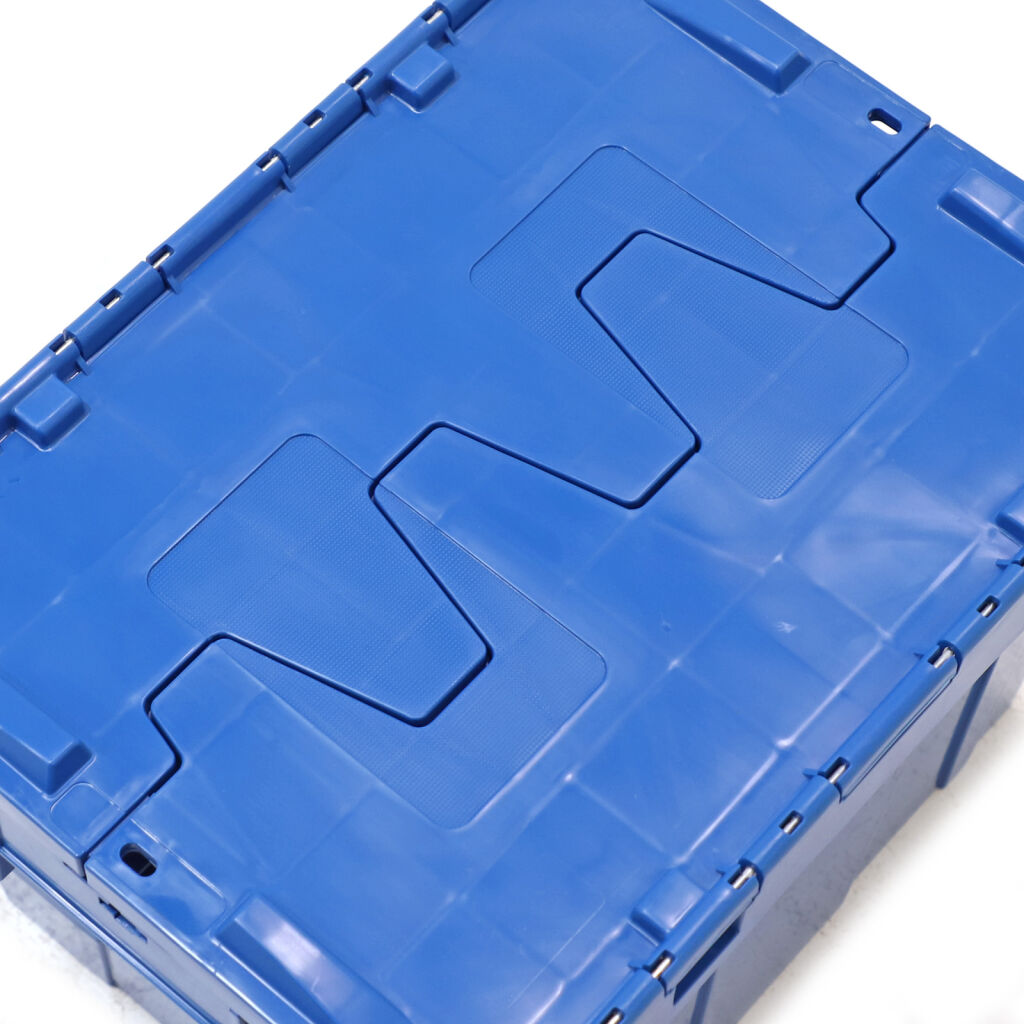 Coffre de rangement en plastique Bleu robuste 95 L caisse à
