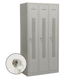 Locker cabinet 3 doors (cylinder lock)