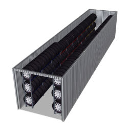 Tire storage tyrerack suitable for 40ft container