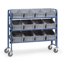 Storage trolleys fetra euro box trolley incl. 12 plastic containers