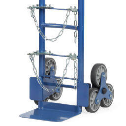 Gas cylinder storage fetra stairway hand truck for 1 gas cylinder, 20, 40 or 50 litres,  204-229 mm