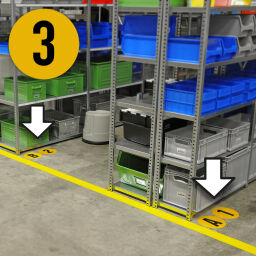 Floor marking and tape identification labels floor identification markers number 3