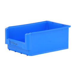 Used storage bin plastic with grip opening stackable