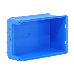 Used storage bin plastic with grip opening stackable