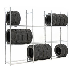 Tire storage tyrerack 1 start section and 2 extension sections