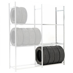 Tire storage tyrerack extension section