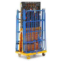 Roll cage used 2-sides input gates + 2 nylon tensioning belts