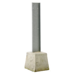 Outdoor waste bins accessories mounting pole with concrete base