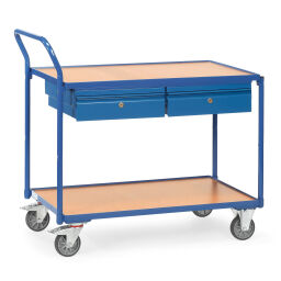 Chariot plateau fetra chariot de table léger fond avec plate-forme de chargement/ 2 tiroirs