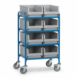 Storage trolleys fetra storage trolley incl. 8 warehouse containers 500*310*200 mm