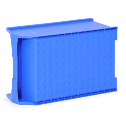 Blauer Sichtlagerkasten aus Kunststoff, stapelbar Tragkraft 35 kg