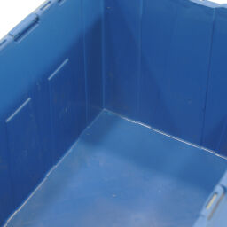 Used stacking box plastic nestable and stackable provided with lid consisting of two parts