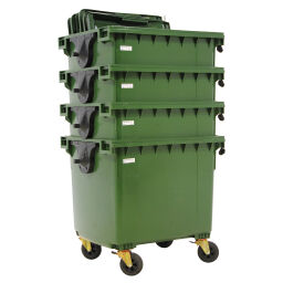 Poubelle composte conteneur poubelles à la norme din avec couvercle articulé
