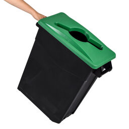Waste bin plastic waste bin lid with insertion opening