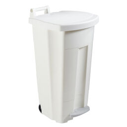 Abfallbehälter kunststoff mülltonne mit deckel auf ständer