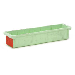 Used storage bin plastic stackable grip opening