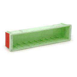 Used storage bin plastic stackable grip opening