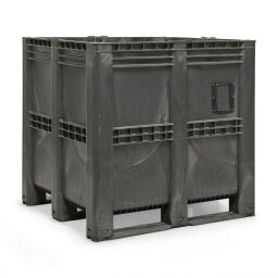 Stapelbox aus Kunststoff, Großvolumen, geschlossene Wände, Kufen, 1400 l