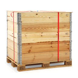 pallet stacking frames 1200x1000 mm TÜV certified hinged construction stackable