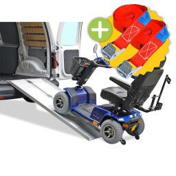 Acces ramps wheelchair access ramp aluminium foldable 180 cm with 2 free cargo lashings