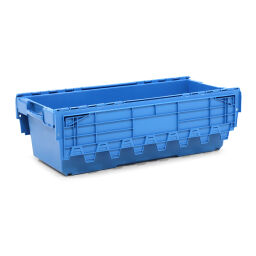 Stacking box plastic nestable and stackable all walls closed