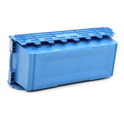 Stacking box plastic nestable and stackable all walls closed