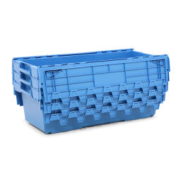 Stacking box plastic nestable and stackable all walls closed