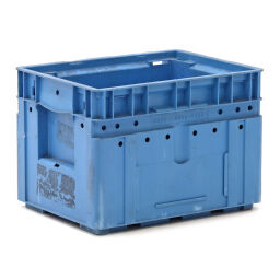 Used stacking box plastic stackable klt all walls closed