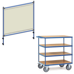 Table top carts fetra table top cart with infection protection frame 