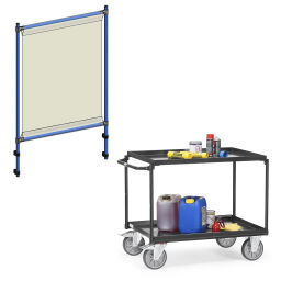 Table top carts fetra table top cart with infection protection frame 