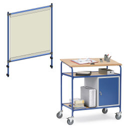 Table top carts fetra mobile cabinets with infection protection frame 