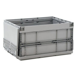 Stacking box plastic stackable and foldable with lid