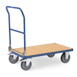 Chariot logistique fetra chariot plate-forme rabattable barre(s) de poussée, rabattable