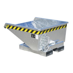 Automatic tilting automatic tilting container low construction height