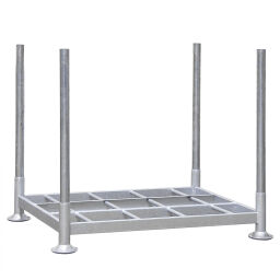 Stacking rack mobile storage rack tüv with 4 stanchions from 1050 mm