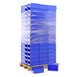 Used storage bin plastic pallet tender stackable