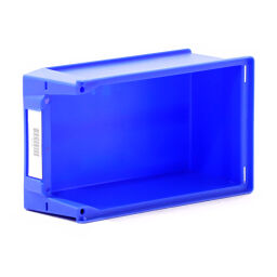 Used storage bin plastic with grip opening stackable