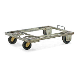 Used carrier roll platform 2 swivel- and 2 rigid wheels