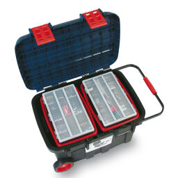 Transport case toolbox with double quick lock