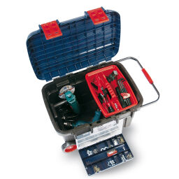 Transport case toolbox with double quick lock