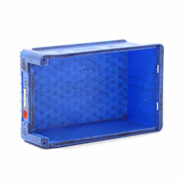 Used storage bin plastic with grip opening stackable