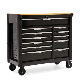 Workbench workshop trolley with 12 drawers 