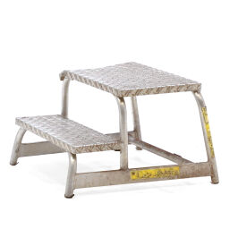 Used stairs aluminium platform step ladder fixed construction, 2 steps