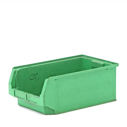 Used storage bin plastic with grip opening stackable