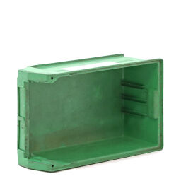 Used storage bin plastic with grip opening stackable