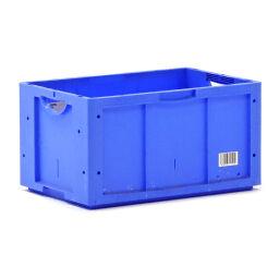 Used stacking box plastic stackable all walls closed + open handles