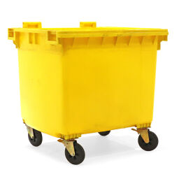 Used waste container suitable for admission through kam adapter without lid