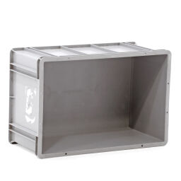 Used stacking box plastic stackable all walls closed