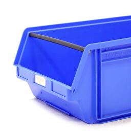 Used storage bin plastic with grip opening stackable